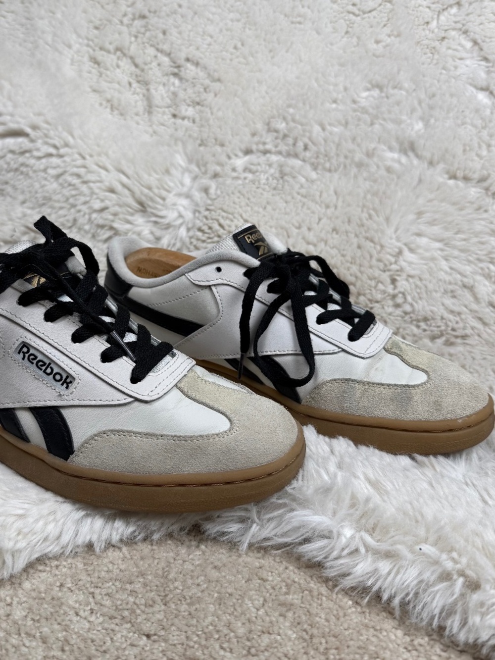 Reebok Forte Lounger Women's Sneakers Ortholite Footbed White Gum Size 8.5